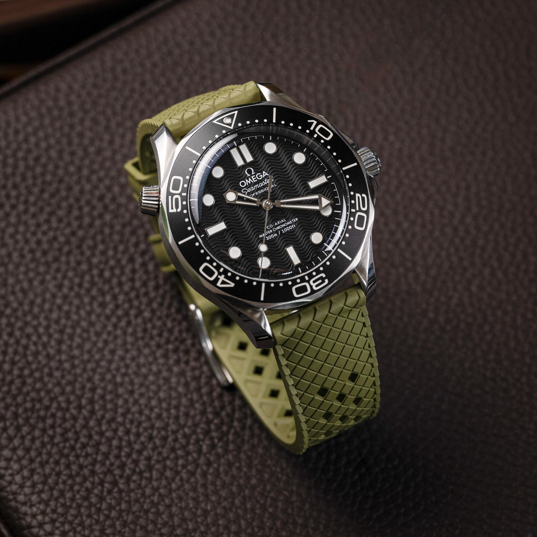 AnchorFlex Heritage Rubber Strap - Sea Moss Green - Anchor Strap Co.