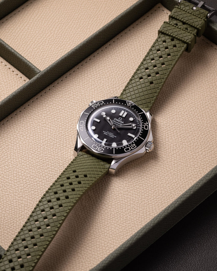 AnchorFlex Heritage Rubber Strap - Sea Moss Green - Anchor Strap Co.