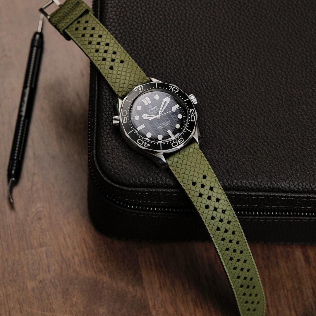 AnchorFlex Heritage Rubber Strap - Sea Moss Green - Anchor Strap Co.