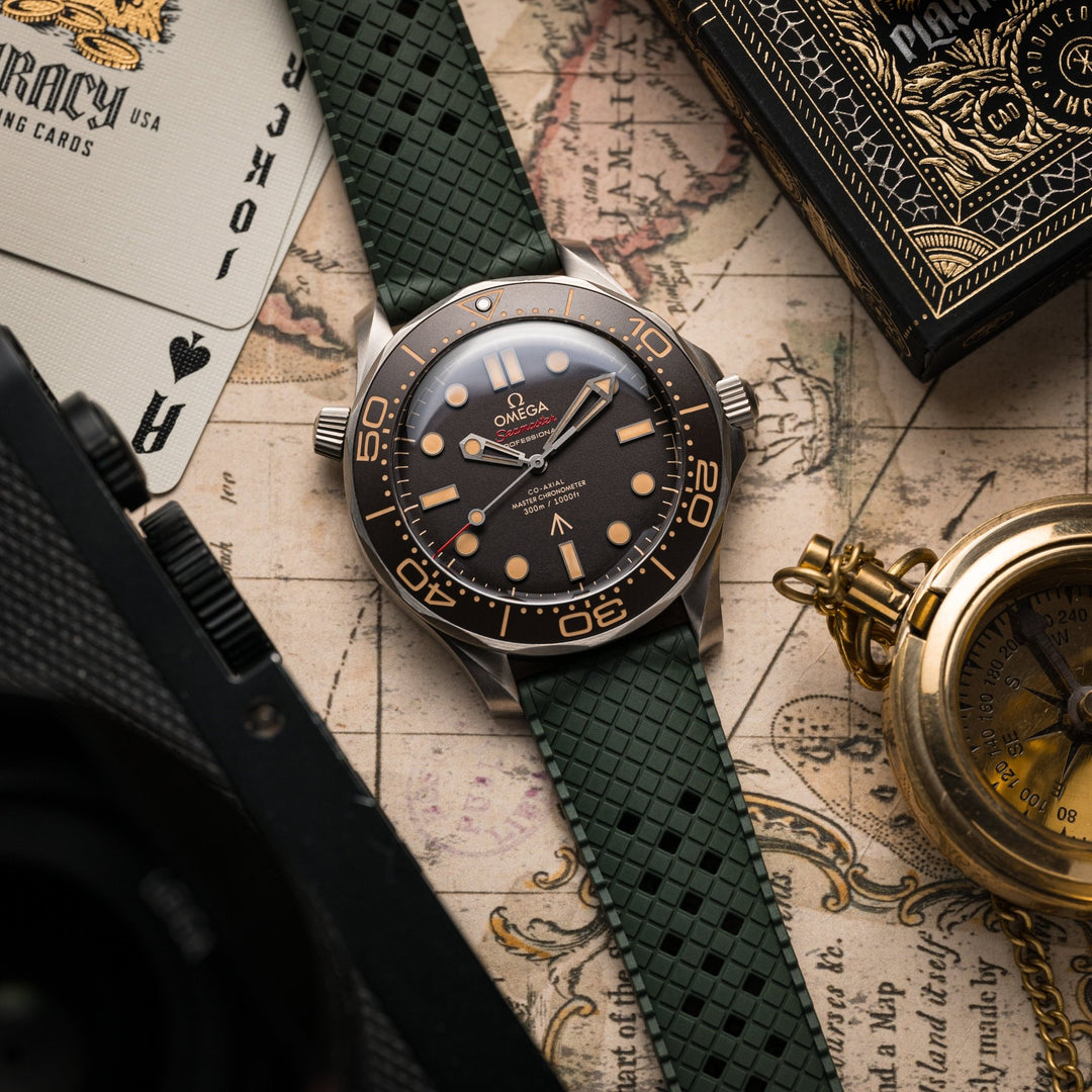AnchorFLEX Heritage Rubber Strap - Seaweed - Anchor Strap Co.