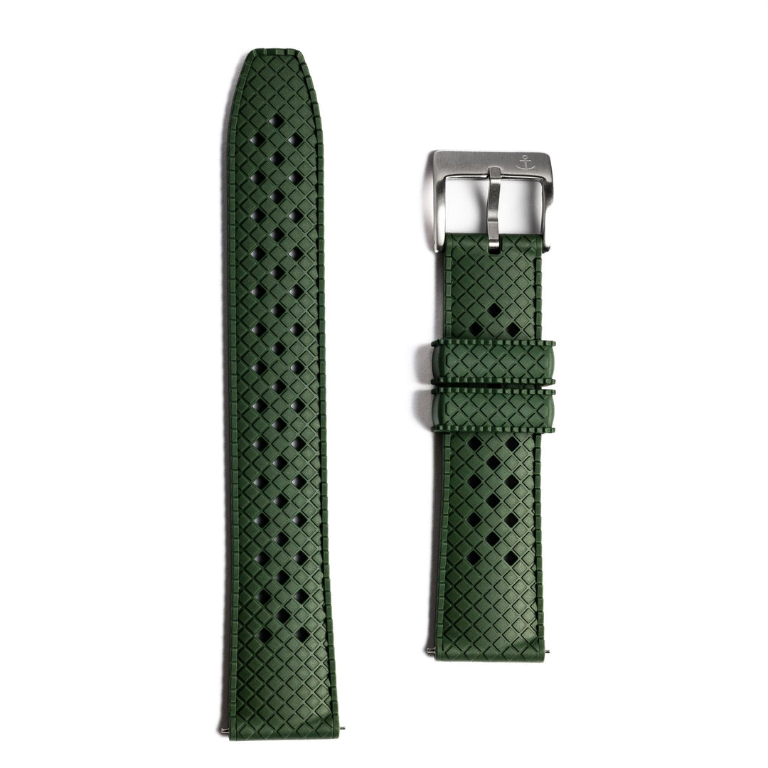 AnchorFlex Heritage Rubber Strap - Seaweed Green - Anchor Strap Co.