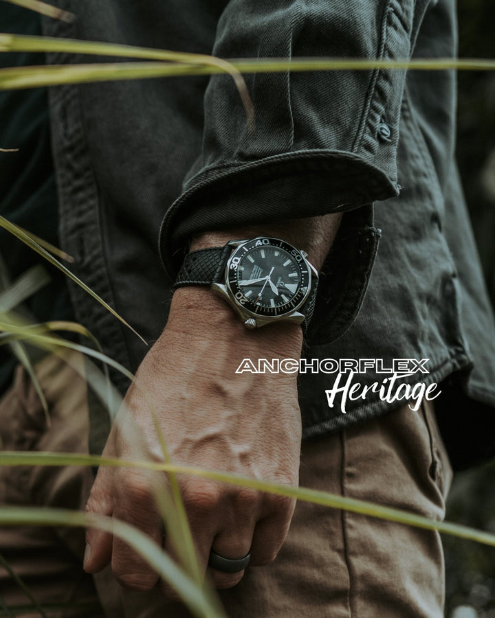 AnchorFlex Heritage Rubber Strap - Storm Grey - Anchor Strap Co.