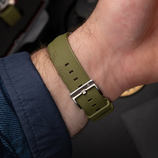 AnchorFLEX Rubber Strap - OD Green - Anchor Strap Co.