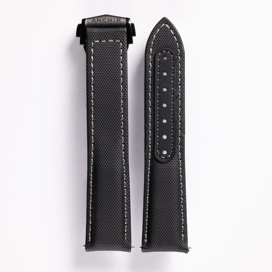 Black Deployant Sailcloth Strap - Anchor Strap Co.