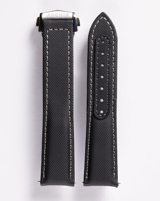 Black Deployant Sailcloth Strap - Anchor Strap Co.