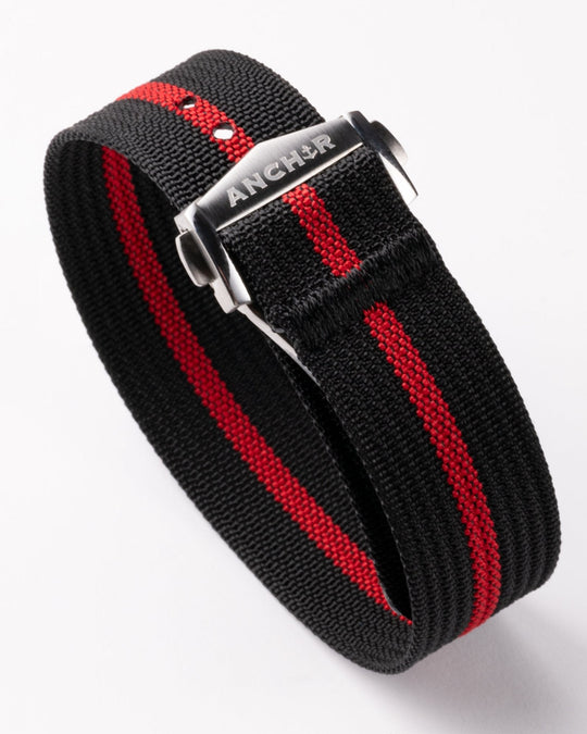 Black & Red Deployant Nylon Strap - Anchor Strap Co.