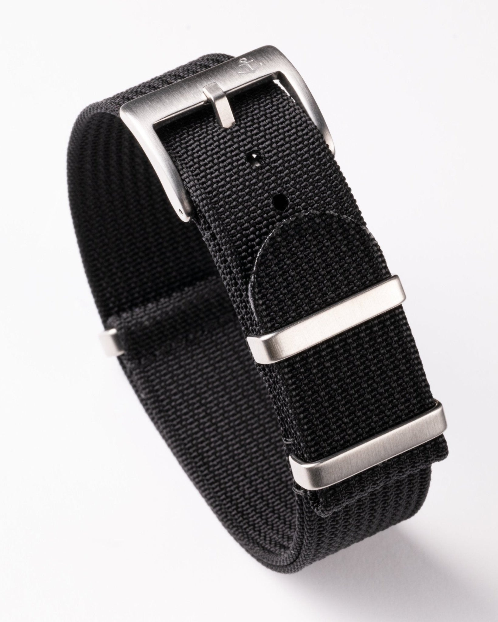 Black Ribbed Nylon Strap - Anchor Strap Co.