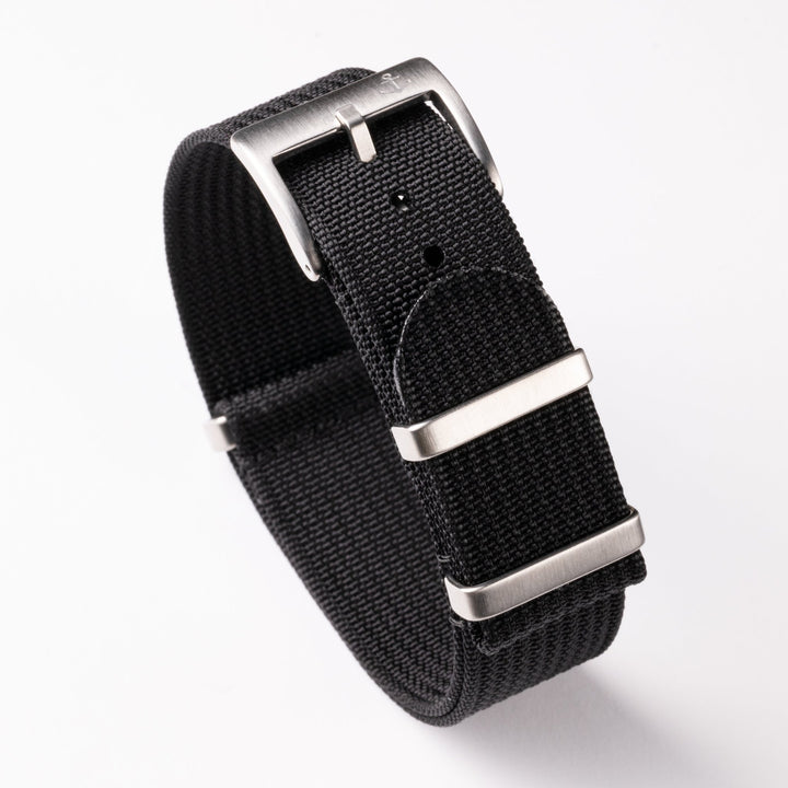Black Ribbed Nylon Strap - Anchor Strap Co.