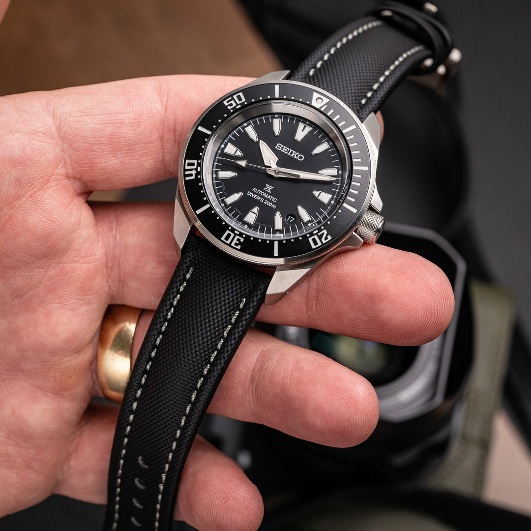 Classic Sailcloth Strap - Black - Anchor Strap Co.