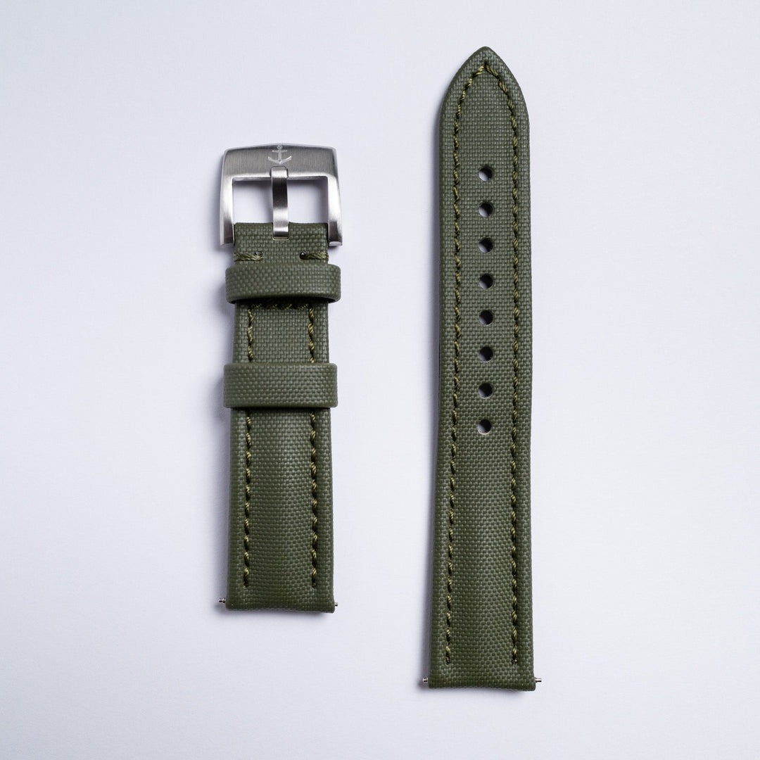Classic Sailcloth Strap - Green - Anchor Strap Co.
