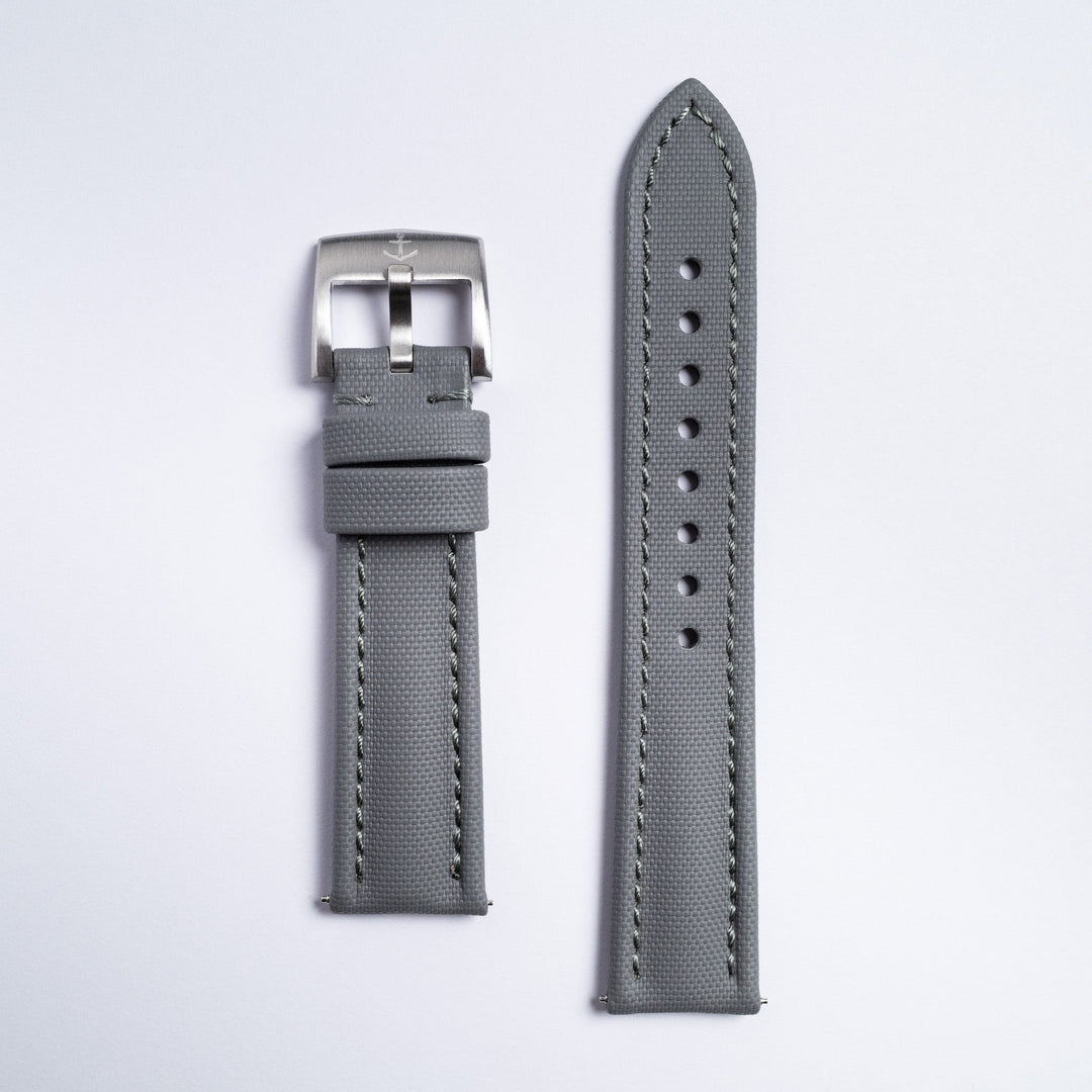 Classic Sailcloth Strap - Grey - Anchor Strap Co.