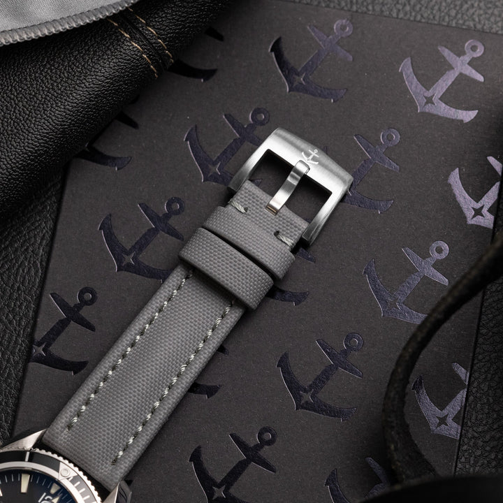 Classic Sailcloth Strap - Grey - Anchor Strap Co.