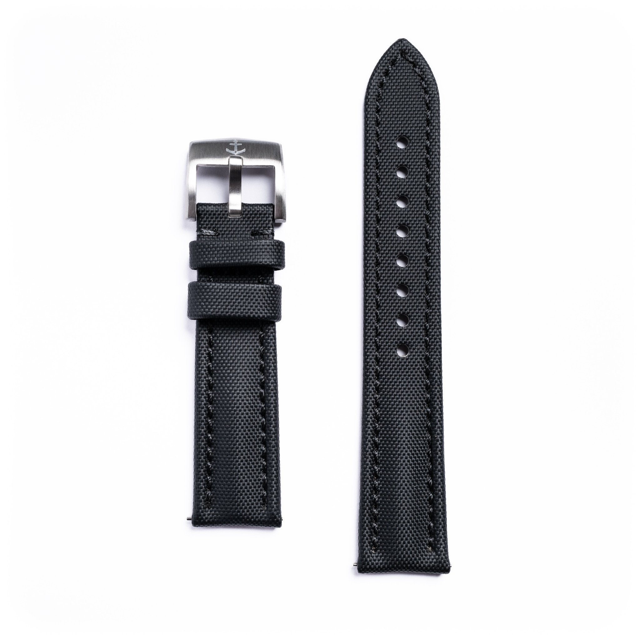 Classic Sailcloth Strap - Jet Black - Anchor Strap Co.