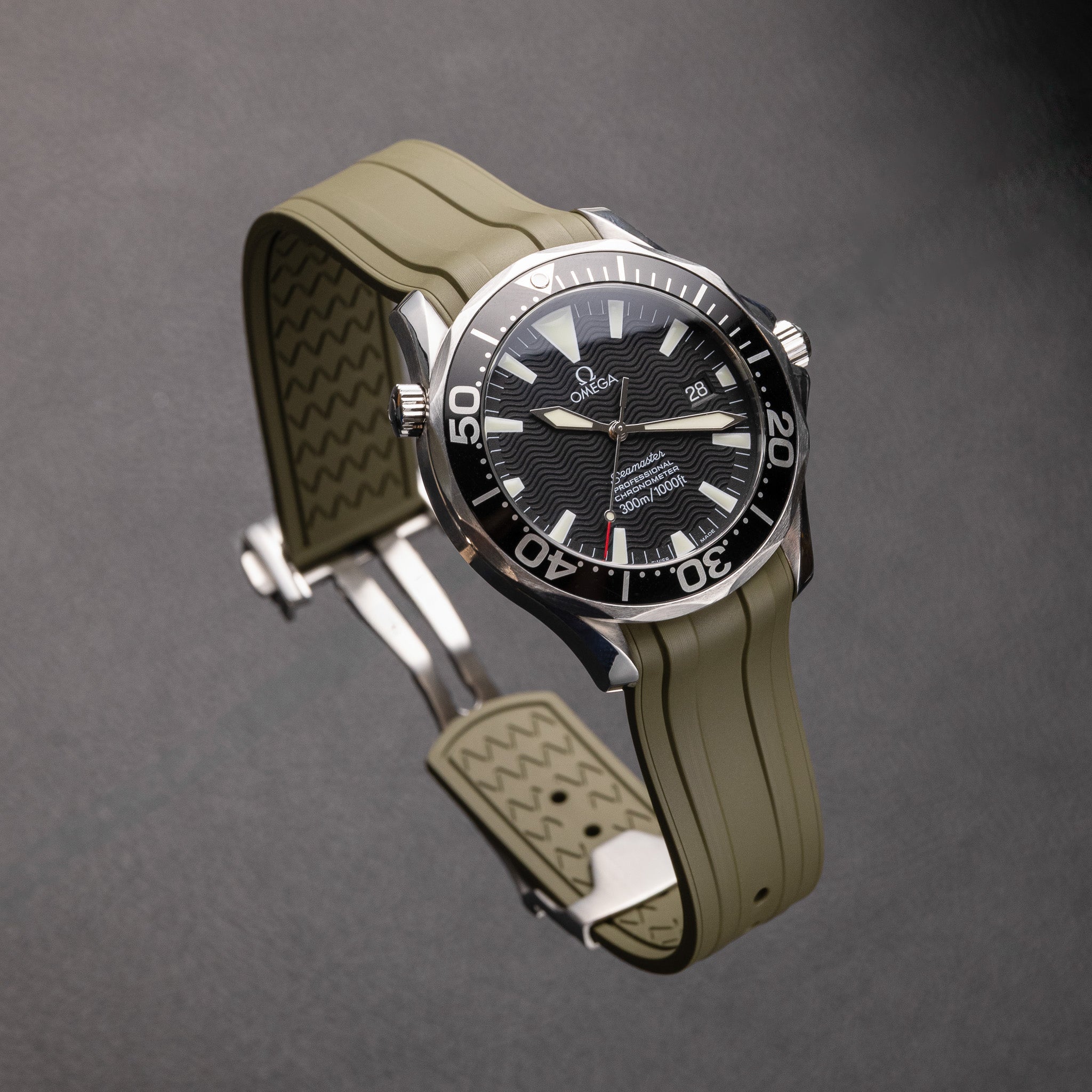 Deployant FKM for Omega Seamaster 41mm - Sea Moss Green – Anchor