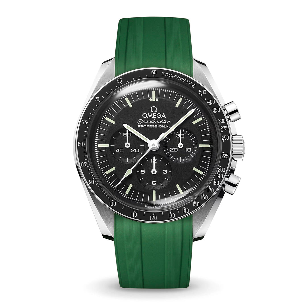 Deployant FKM for Omega Speedmaster - Emerald Green - Anchor Strap Co.