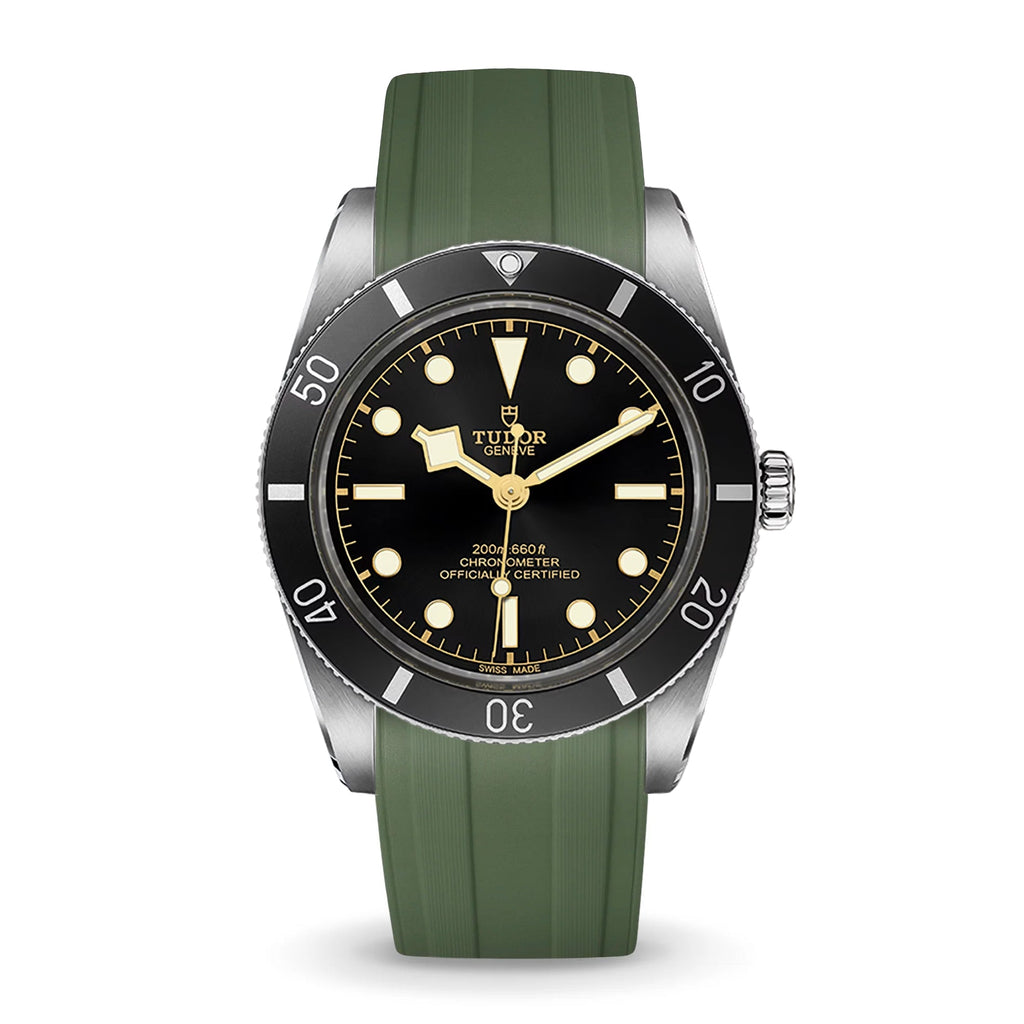 Mayafra Combo - Mayafra (Theoプレイ！) Deployant FKM Strap for Tudor Black Bay 54 - Sea Moss Green