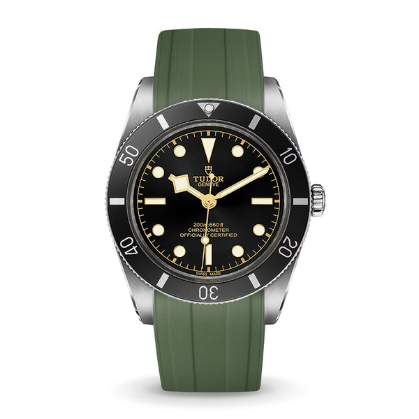 Deployant FKM Strap for Tudor Black Bay 54 - Sea Moss Green