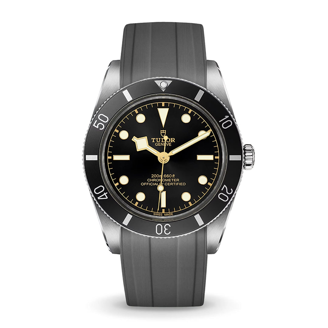 Deployant FKM Strap for Tudor Black Bay 54 - Storm Grey - Anchor Strap Co.