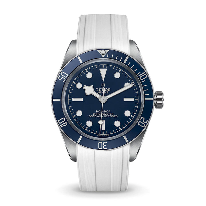 Deployant FKM Strap for Tudor Black Bay 58 - Arctic White - Anchor Strap Co.