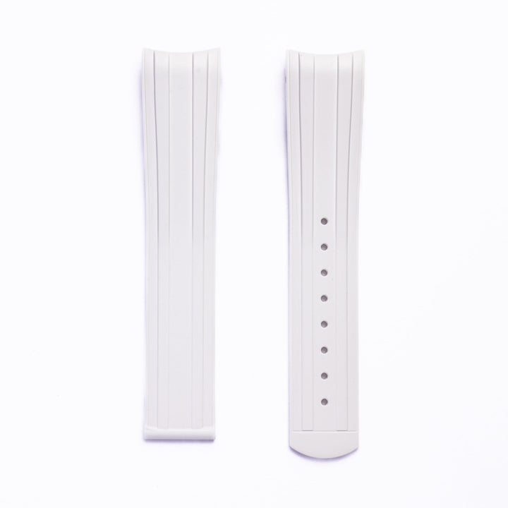 Deployant FKM Strap for Tudor Black Bay 58 - Arctic White - Anchor Strap Co.