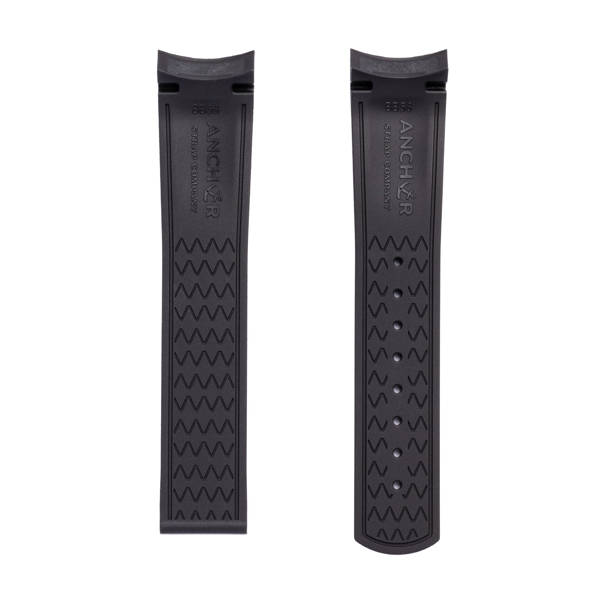 Deployant FKM Strap for Tudor Black Bay 58 - Black – Anchor Strap Co.