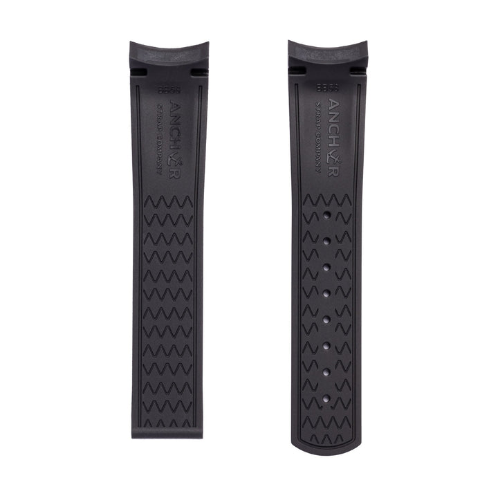 Deployant FKM Strap for Tudor Black Bay 58 - Black - Anchor Strap Co.