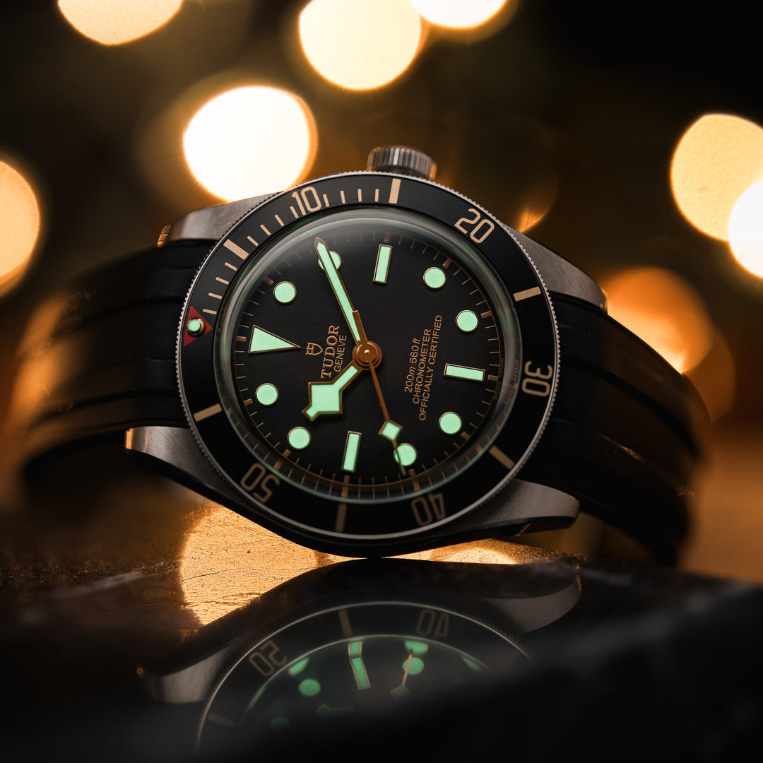 Deployant FKM Strap for Tudor Black Bay 58 - Black - Anchor Strap Co.
