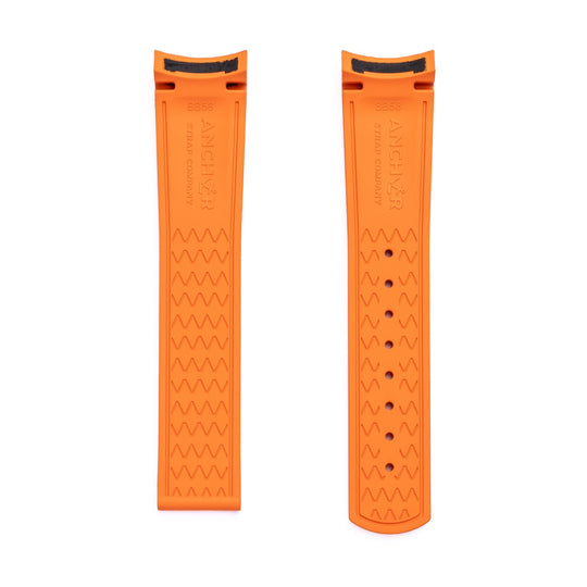 Deployant FKM Strap for Tudor Black Bay 58 - Buoy Orange - Anchor Strap Co.