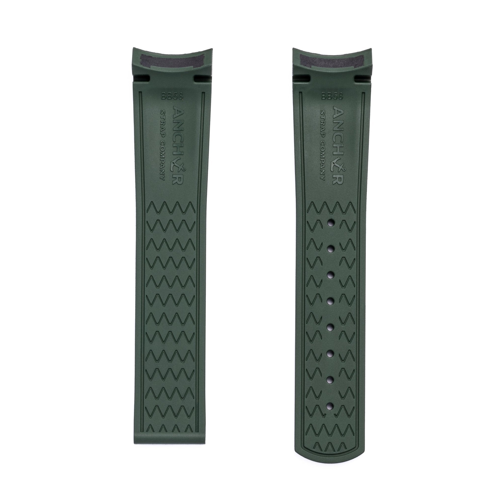Deployant FKM Strap for Tudor Black Bay 58 - Seaweed Green