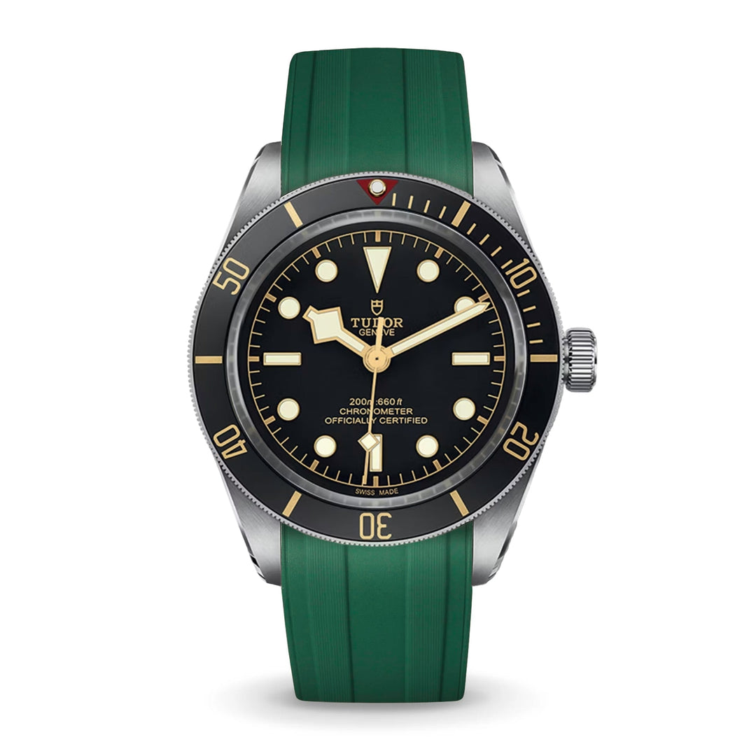 Deployant FKM Strap for Tudor Black Bay 58 - Seaweed Green - Anchor Strap Co.