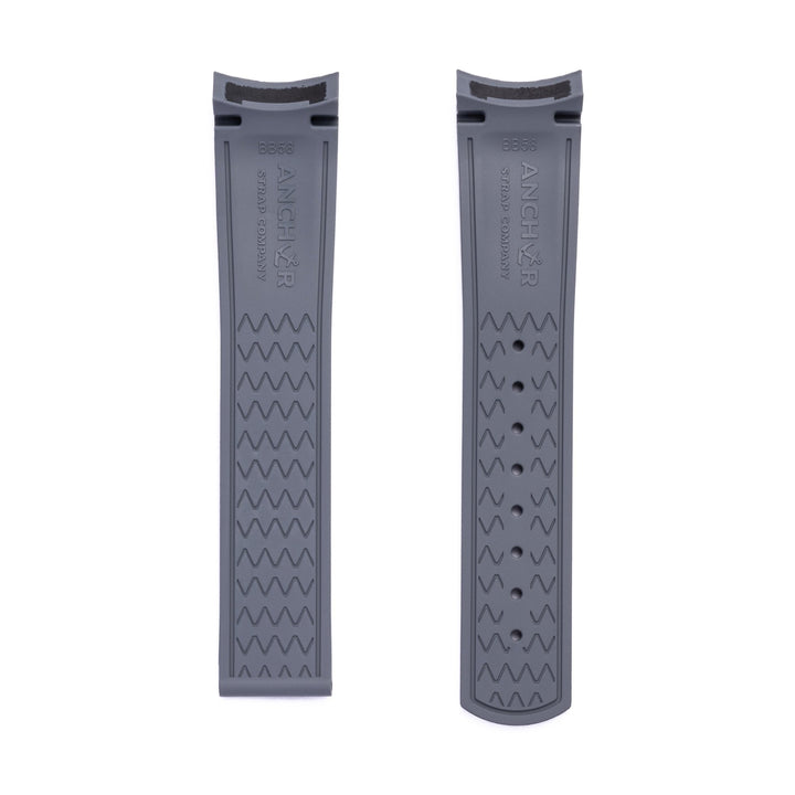 Deployant FKM Strap for Tudor Black Bay 58 - Storm Grey - Anchor Strap Co.