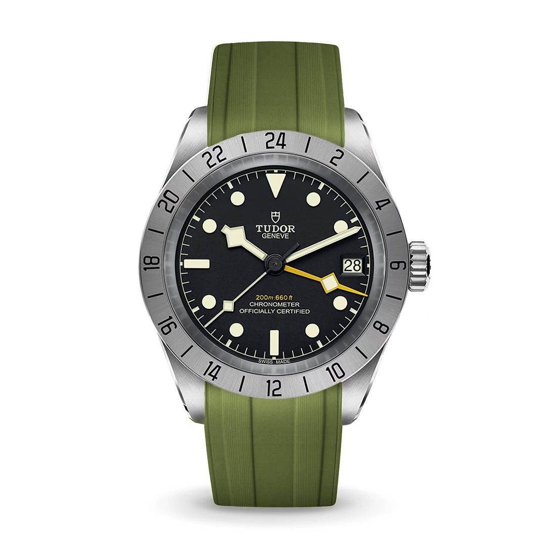 Deployant FKM Strap for Tudor Black Bay PRO - Sea Moss Green - Anchor Strap Co.