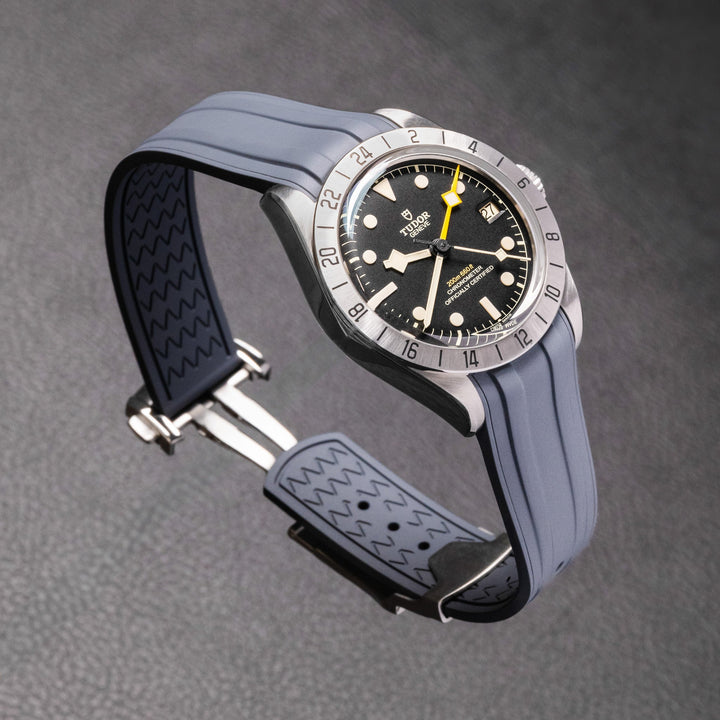 Deployant FKM Strap for Tudor Black Bay PRO - Storm Grey - Anchor Strap Co.