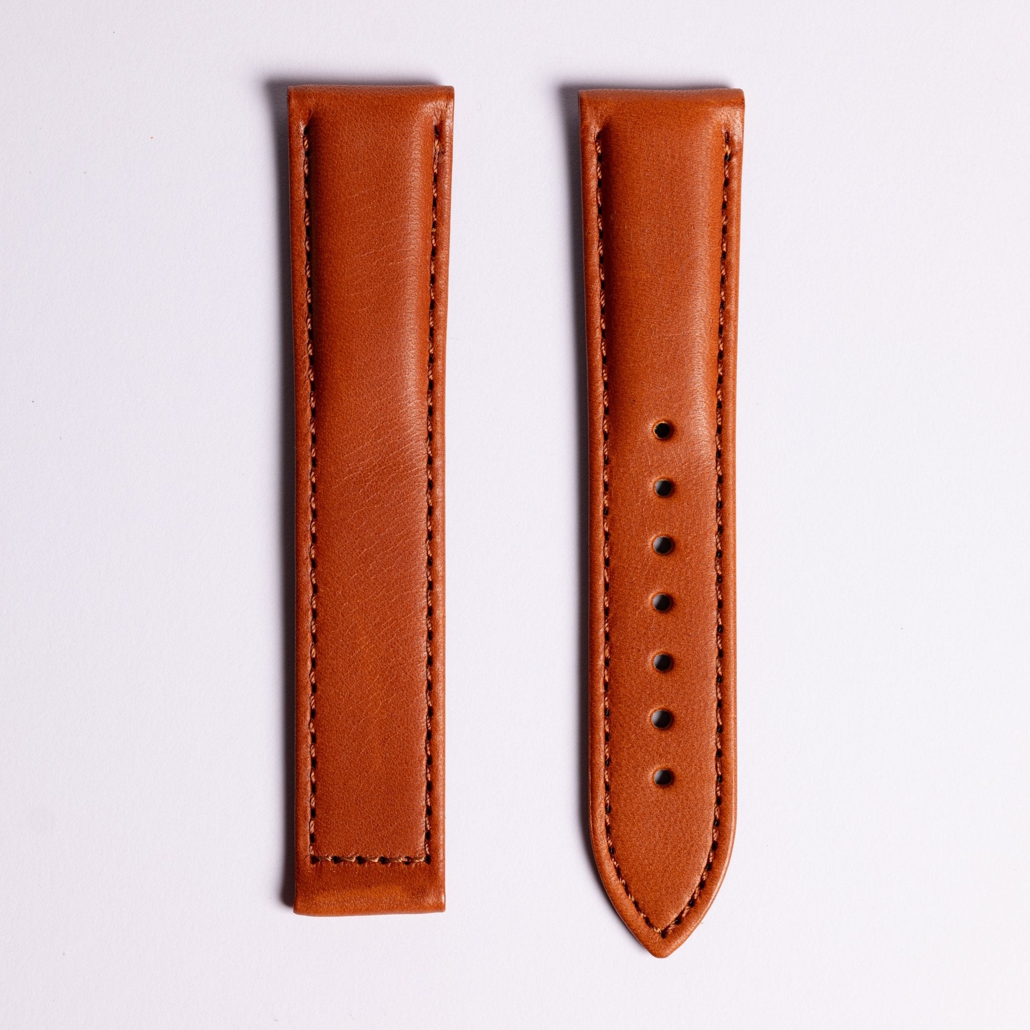 Deployant Italian Buttero Leather Strap - Oak - Anchor Strap Co.