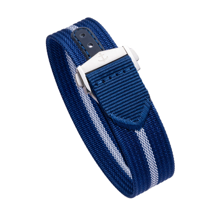Deployant Nylon Strap MkIII - Navy &amp; White - Anchor Strap Co.