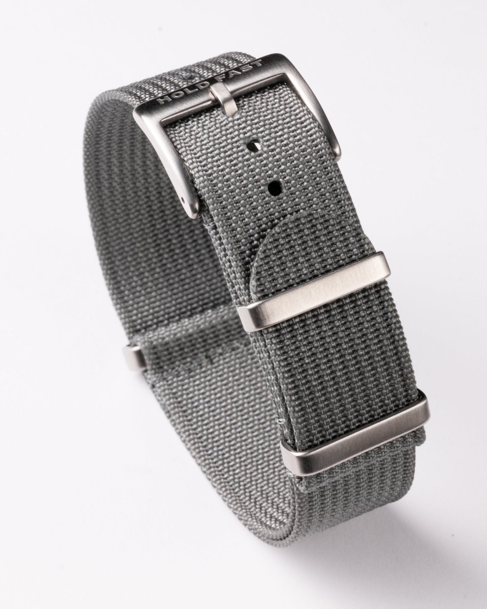 Grey Ribbed Nylon Strap - Anchor Strap Co.