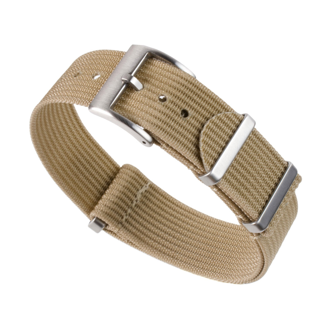 Khaki Ribbed Nylon Strap - Anchor Strap Co.