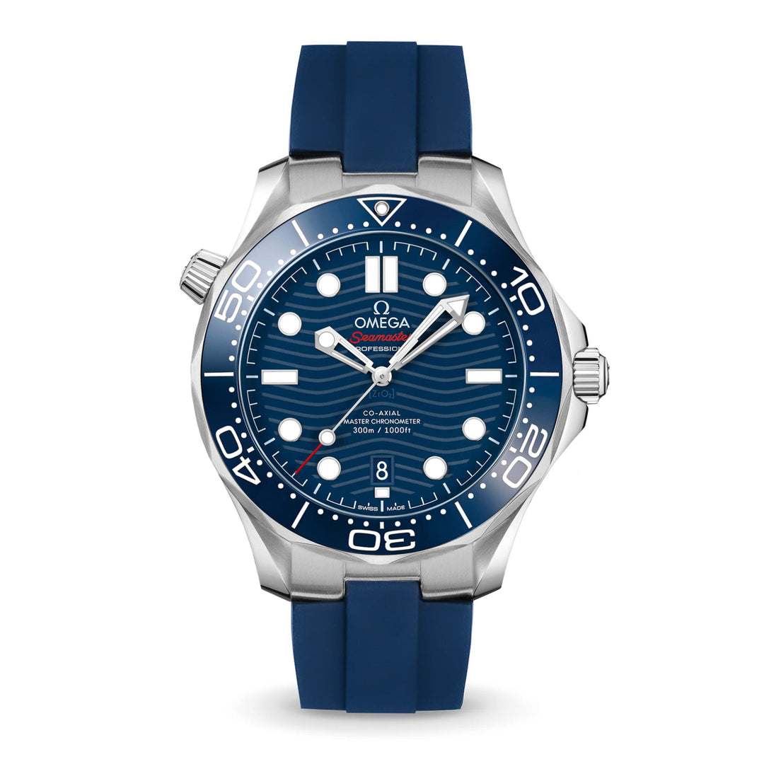 Kumamoto™ CTS End - Link Rubber Strap for 42mm Omega Seamaster - Navy - Anchor Strap Co.