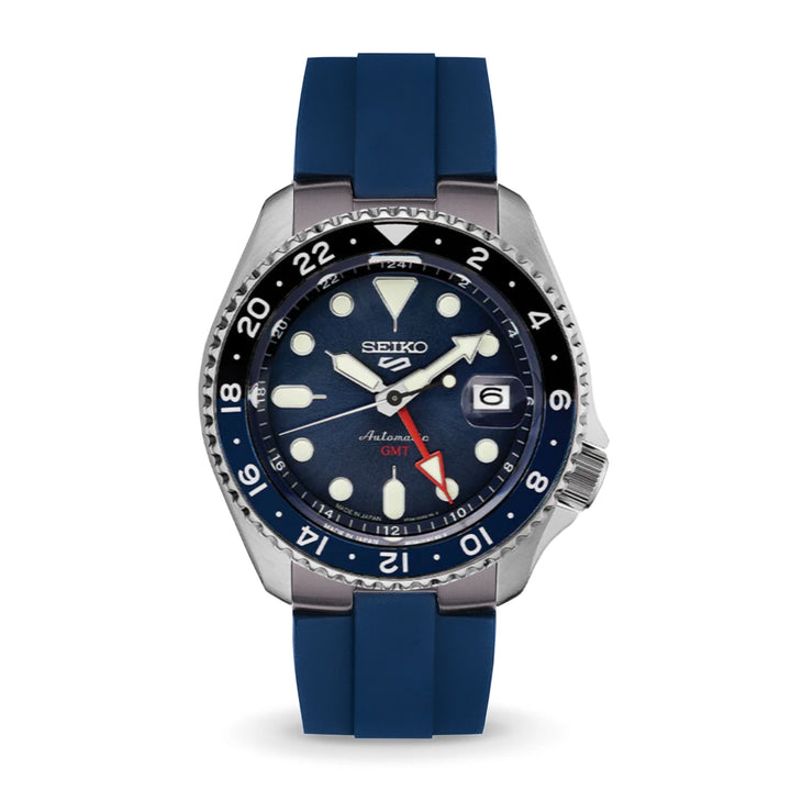 Kumamoto™ CTS End - Link Rubber Strap for Seiko SSK GMT - Navy - Anchor Strap Co.