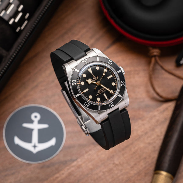 Kumamoto CTS End-Link Rubber Strap for Tudor Black Bay 54 – Anchor