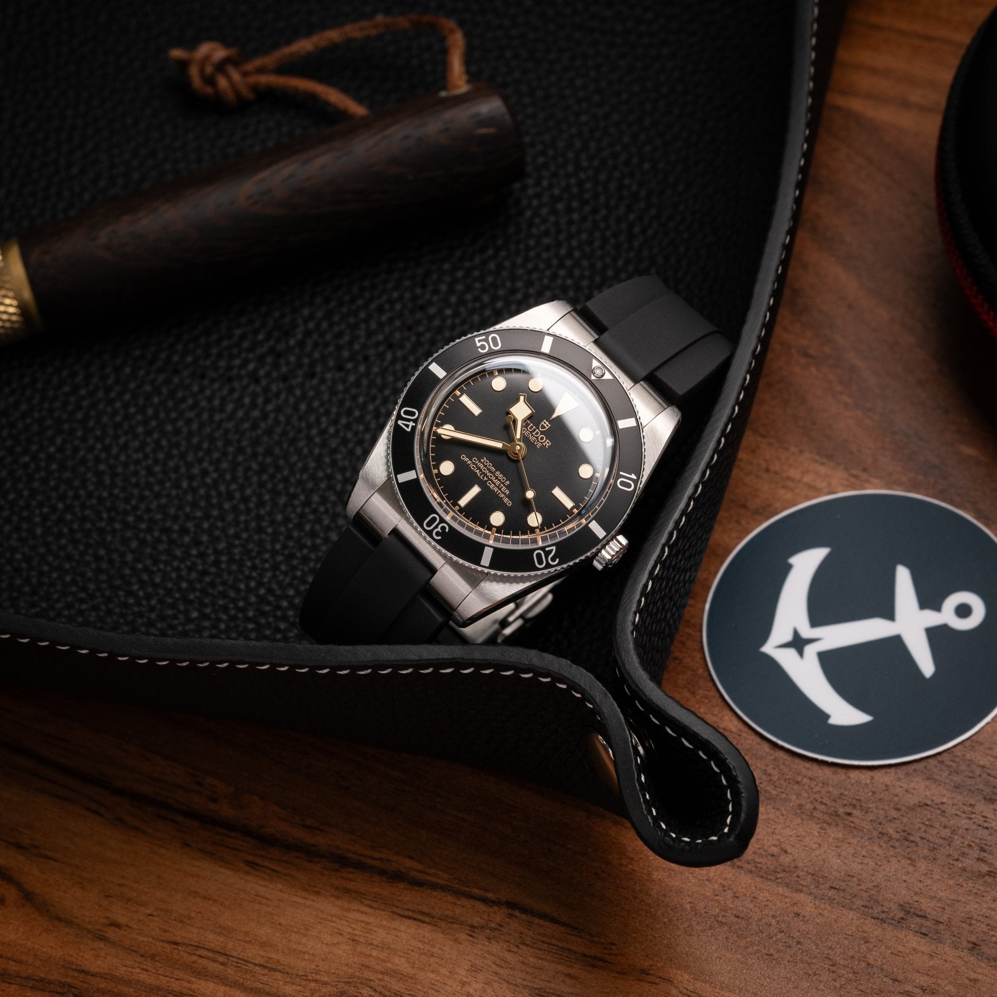 Kumamoto CTS End-Link Rubber Strap for Tudor Black Bay 54 – Anchor