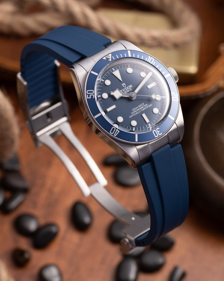 Kumamoto™ CTS End - Link Rubber Strap for Tudor Black Bay 58 - Navy - Anchor Strap Co.
