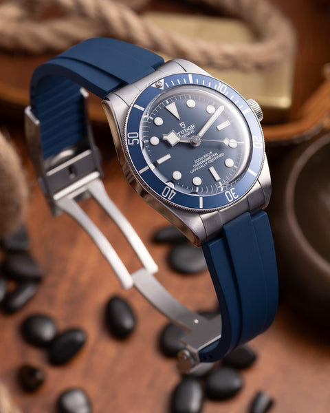 Kumamoto™ CTS End-Link Rubber Strap for Tudor Black Bay 58 - Navy