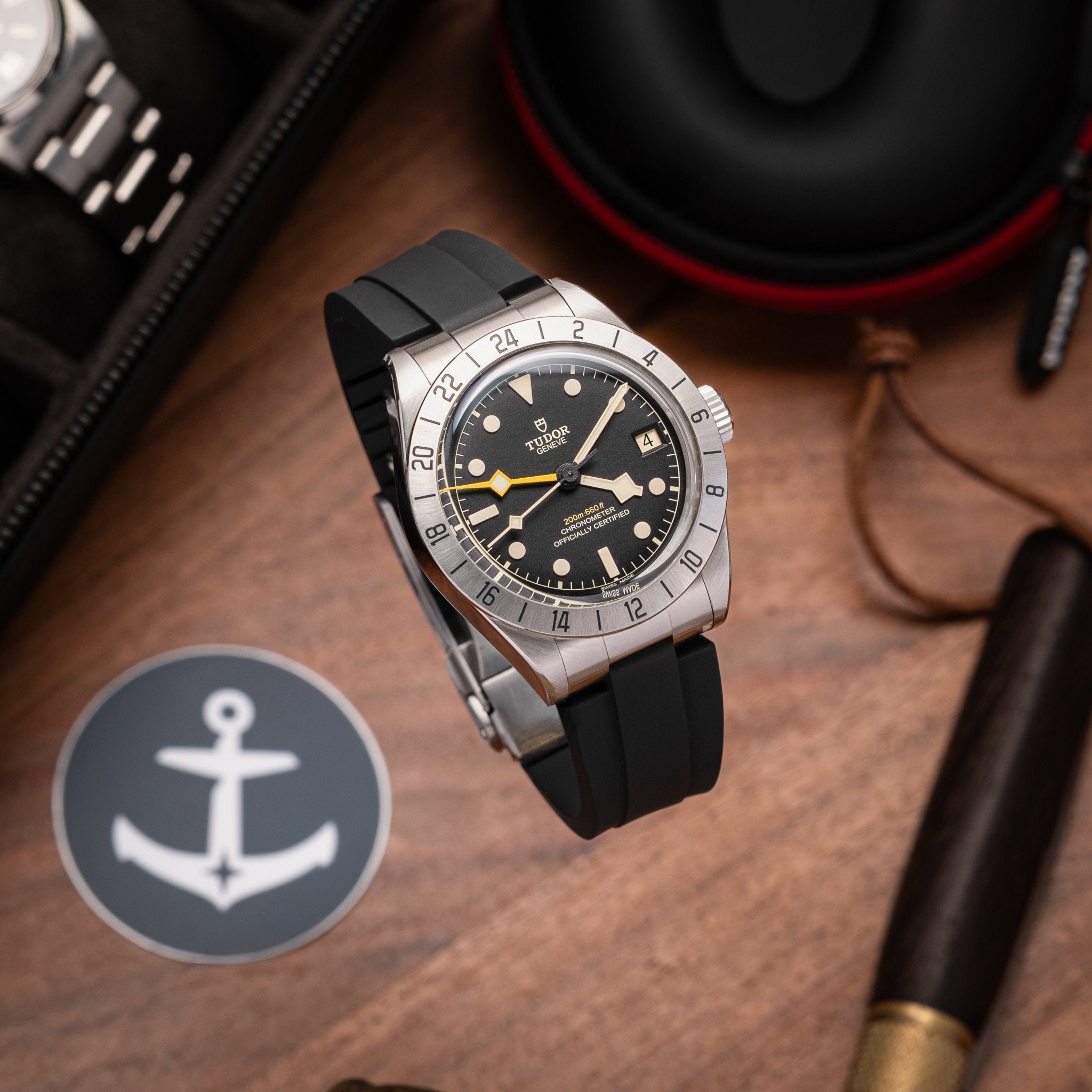 Kumamoto CTS End - Link Rubber Strap for Tudor Black Bay Pro - Anchor Strap Co.