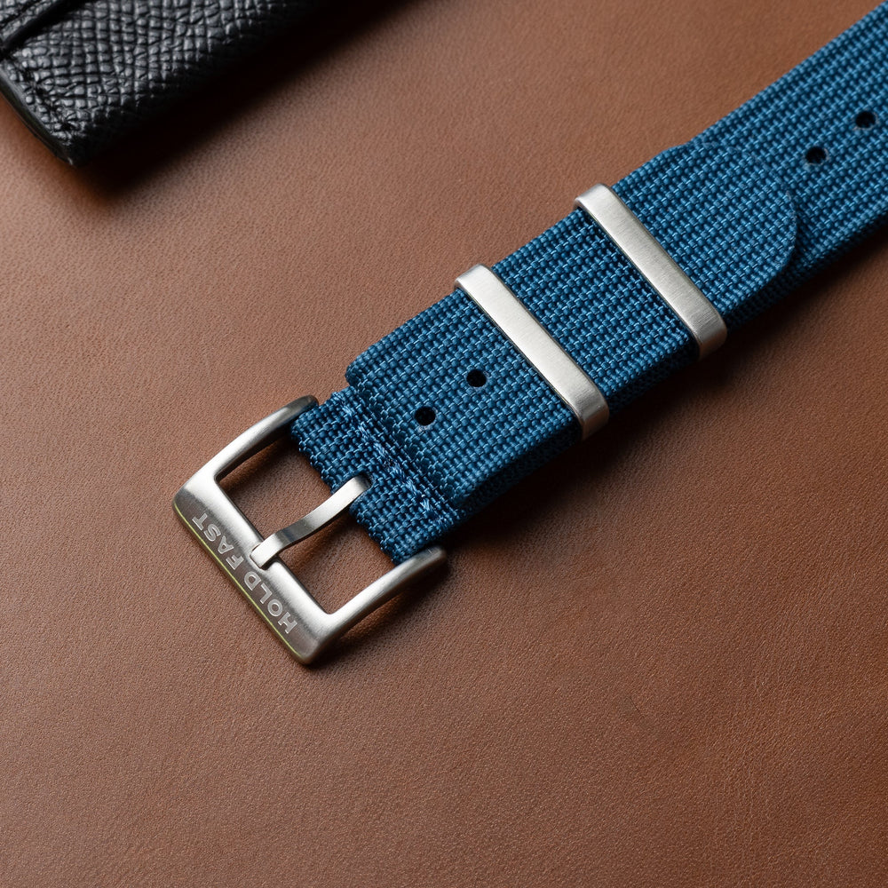 Marine Blue Ribbed Nylon Strap - Anchor Strap Co.