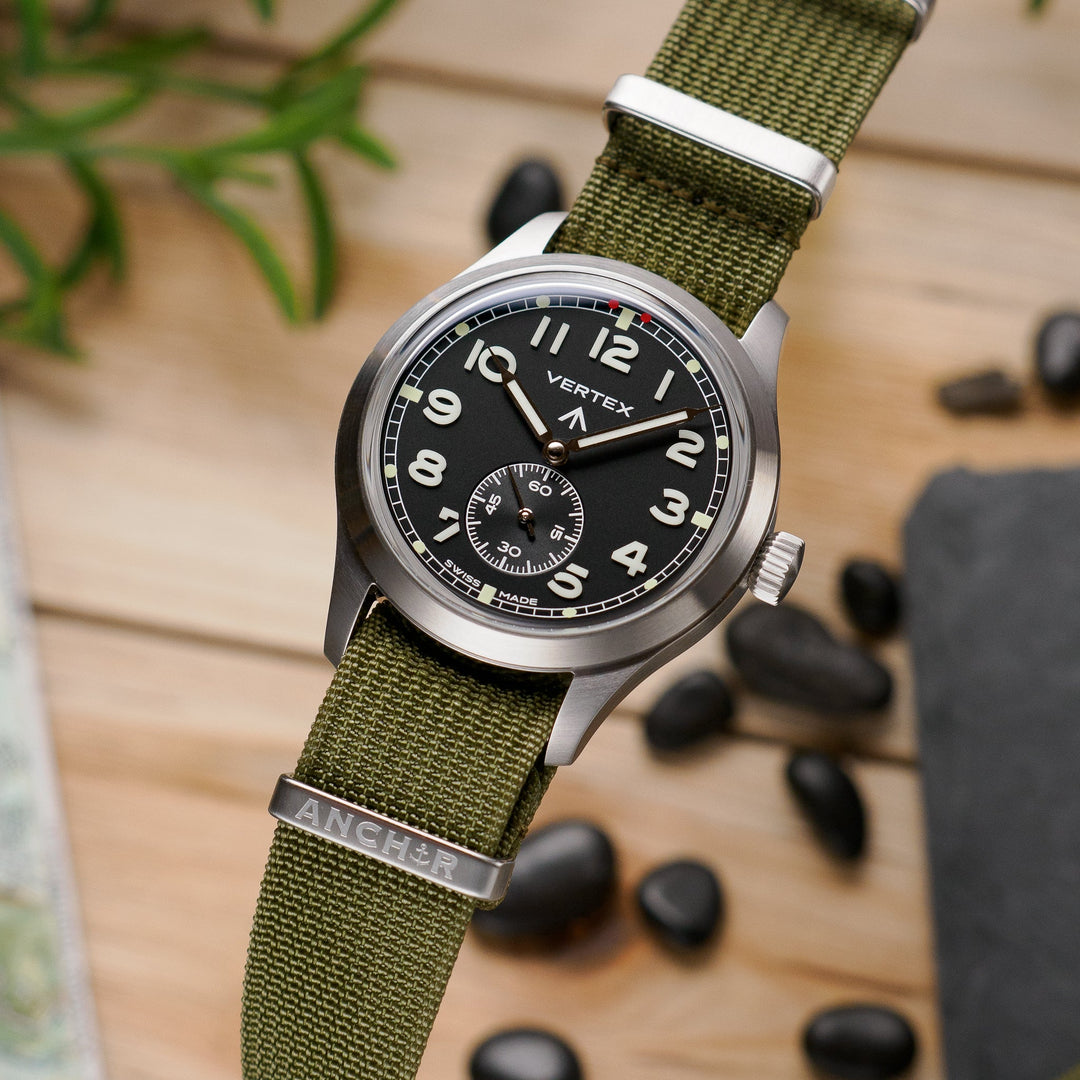 OD Green Ribbed Nylon Strap - Anchor Strap Co.