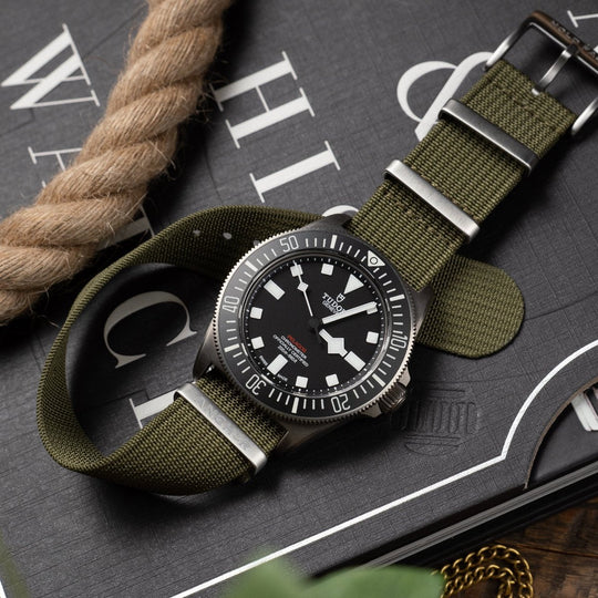 OD Green Ribbed Nylon Strap - Anchor Strap Co.