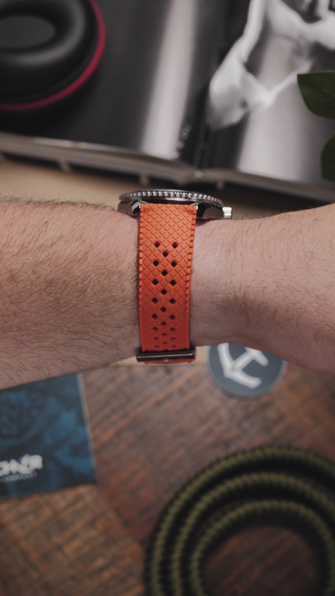 AnchorFlex Heritage Rubber Strap - Buoy Orange