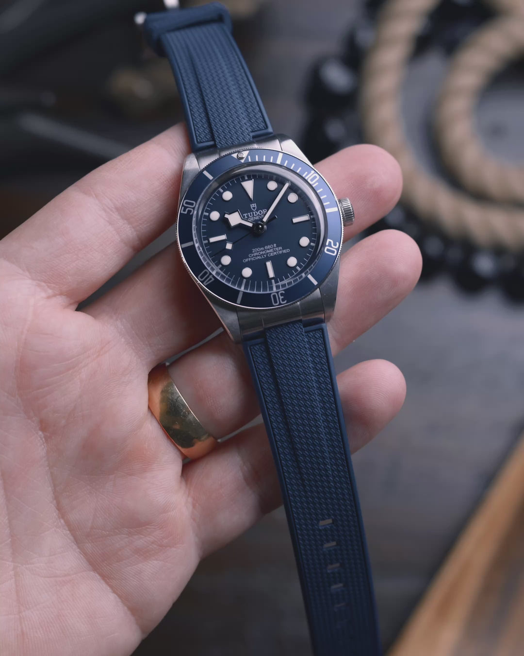 AnchorFlex™ End-Link for Tudor Black Bay 58 - Navy Blue