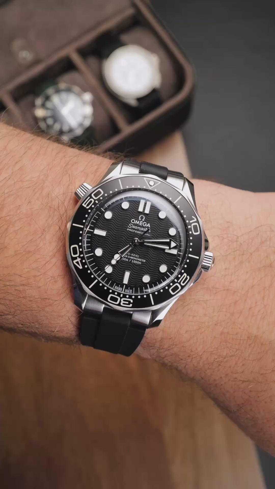 Kumamoto™ CTS End-Link Rubber Strap for 42mm Omega Seamaster - Black